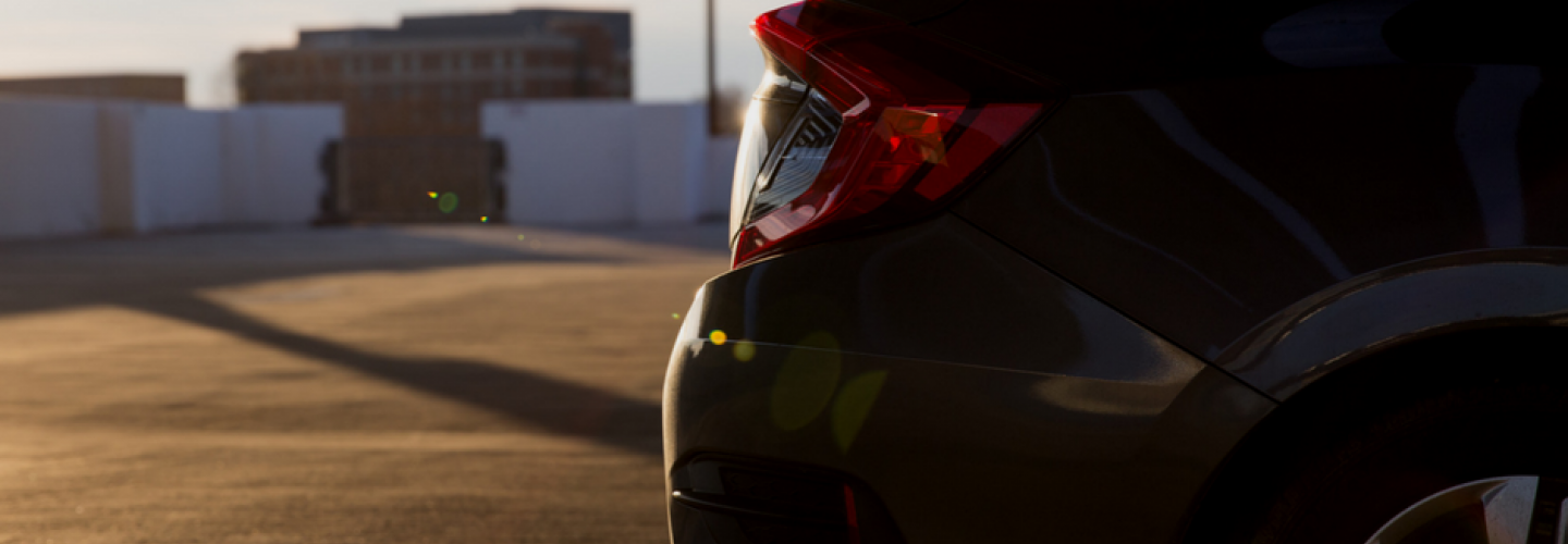 Car in parking garage