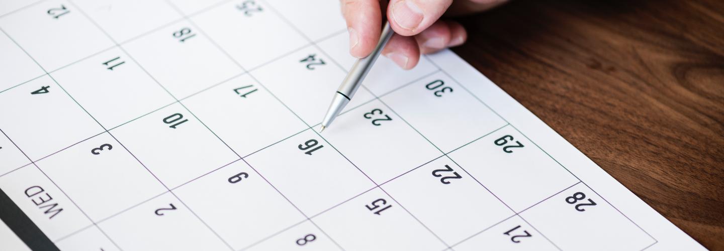 Calendar of events