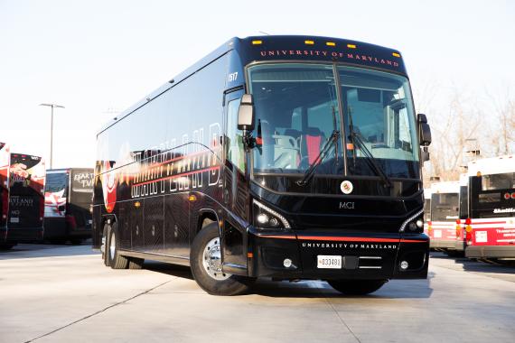 charter bus faced front