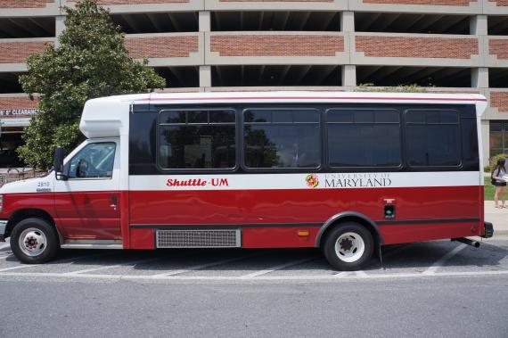 side of small transit bus