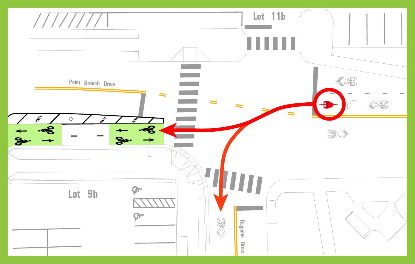 Tip 2: Riders entering the bike lane